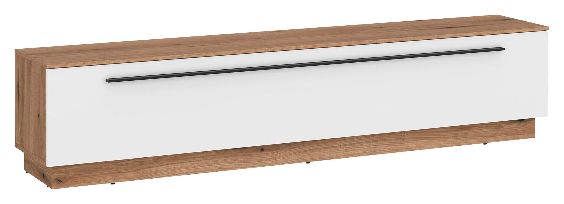 TV-Lowboard Mateo Eiche Evoke Coast Nachbildung weiß Hochglanz B/H/T: ca. 180x41x40 cm Mateo - Eiche/weiß (180,00/41,00/40,00cm)