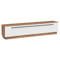 TV-Lowboard Mateo Eiche Evoke Coast Nachbildung weiß Hochglanz B/H/T: ca. 180x41x40 cm Mateo - Eiche/weiß (180,00/41,00/40,00cm)