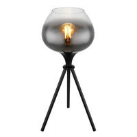 GLOBO Tischleuchte schwarz Metall H/D: ca. 45x24 cm E27 1 Brennstellen MAXY - schwarz (24,00/45,00cm) - GLOBO