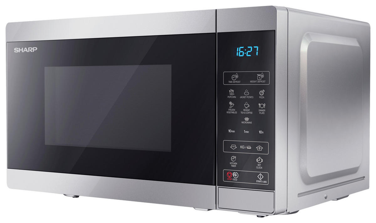 Sharp Mikrowelle weiß Glas B/H/T: ca. 44x25,8x32,4 cm Mikrowelle YC-MS02E-S Sharp - weiß (44,00/25,80/32,40cm) - Sharp