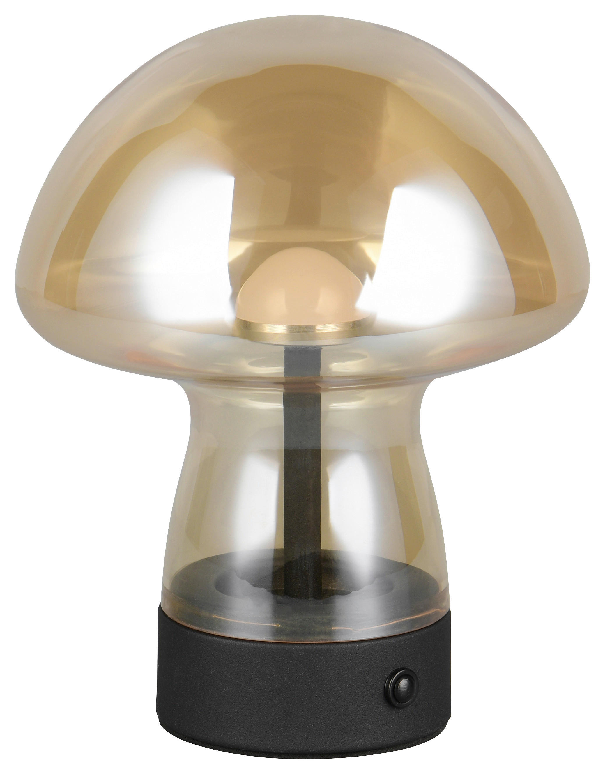 Reality LED Tischleuchte DOOLEY amber Glas H: ca. 18 cm 1 Brennstellen Dooley - amber (18,00cm) - Reality