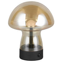 Reality LED Tischleuchte DOOLEY amber Glas H: ca. 18 cm 1 Brennstellen Dooley - amber (18,00cm) - Reality