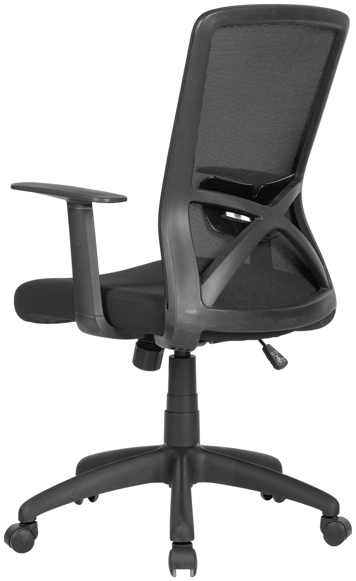 Chefsessel LONG schwarz schwarz schwarz Mesh Webstoff Kunststoff LONG - schwarz - byLIVING