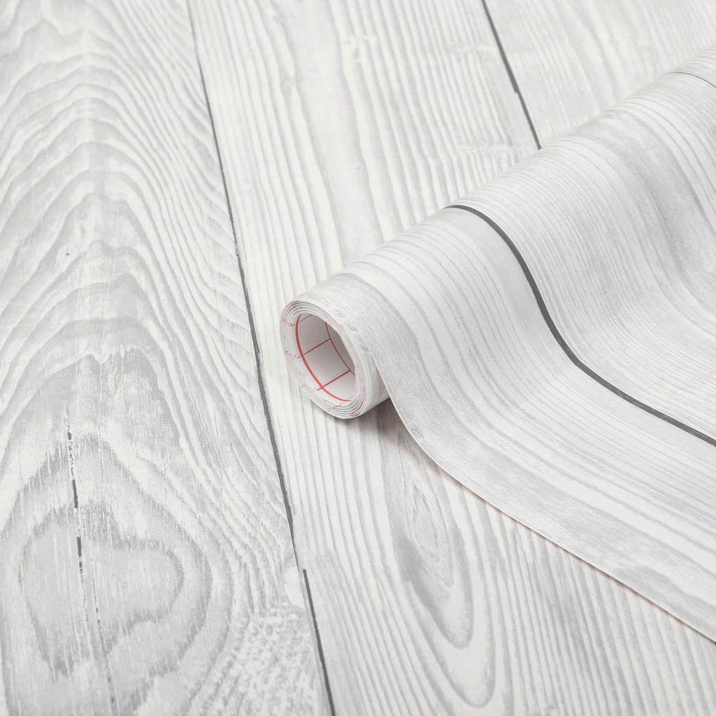 d-c-fix Klebefolie Holzoptik grau weiß B/L: ca. 90x210 cm Klebefolie shabby wood - weiß/grau (90,00/210,00cm) - d-c-fix