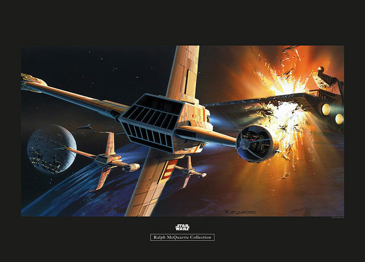 Komar Poster Star Wars Classic RMQ Endor Orbit W Star Wars - Balance B/L: ca. 70x50 cm Star Wars Classic RMQ Endor Orbit W - (70,00/50,00cm) - Komar