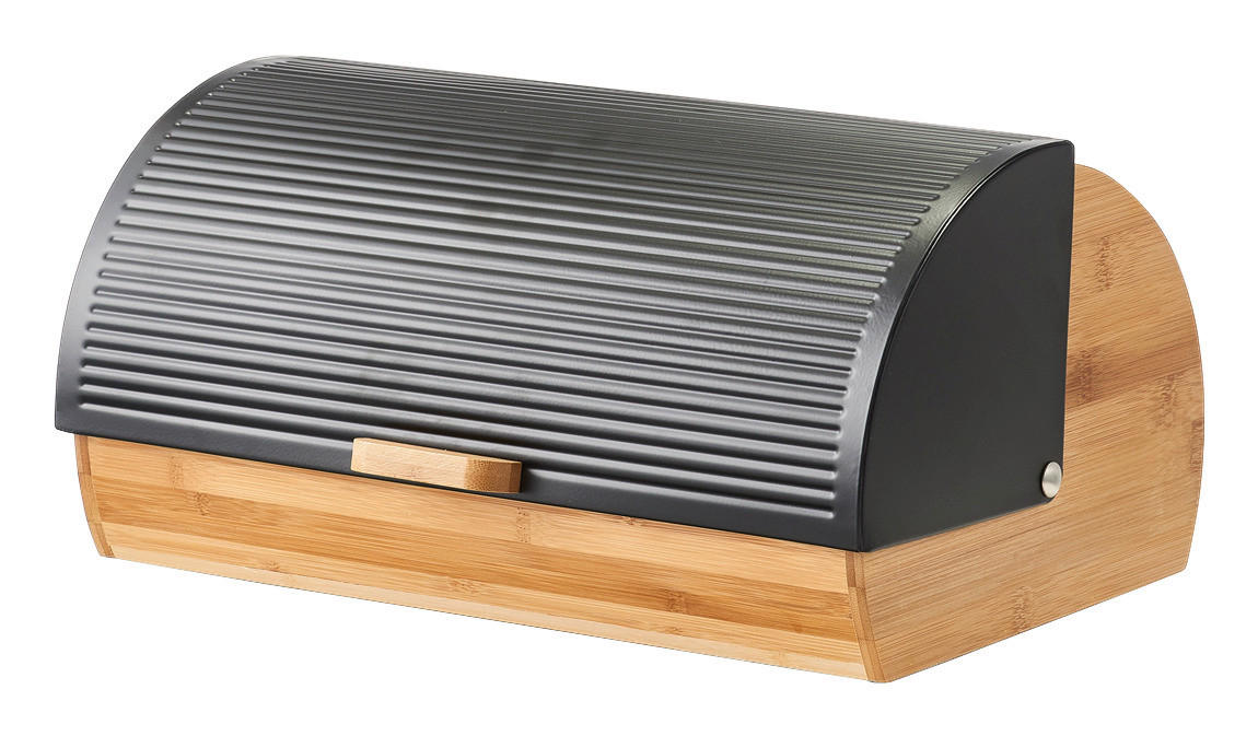 Zeller Brotkasten schwarz Bambus B/H/L: ca. 27x19x39 cm Brotkasten - natur/schwarz (39,00/27,00/19,00cm) - Zeller