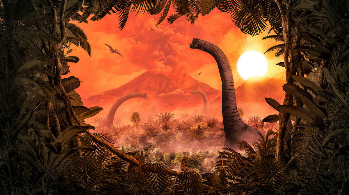 Komar Fototapete Brachiosaurus Panorama B/L: ca. 500x280 cm Brachiosaurus Panorama - (500,00/280,00cm) - Komar