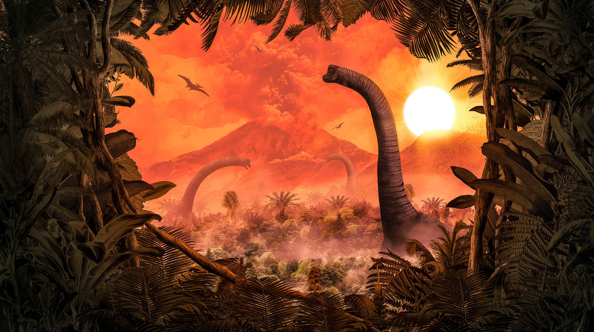Komar Fototapete Brachiosaurus Panorama B/L: ca. 500x280 cm