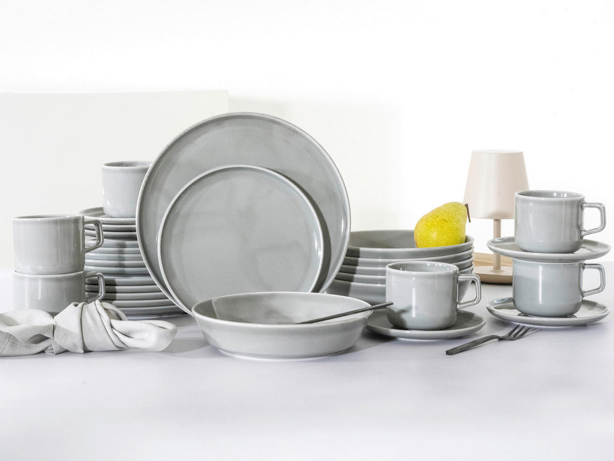 CreaTable Kombiservice Chef Collection grau Porzellan 30 tlg. Chef Collection - grau - CreaTable