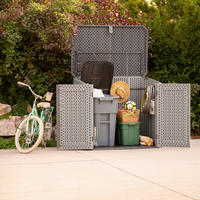 Lifetime Mülltonnenbox Phil grau B/H/L: ca. 146x128x94 cm Phil - braun/grau (94,00/146,00/128,00cm) - Lifetime