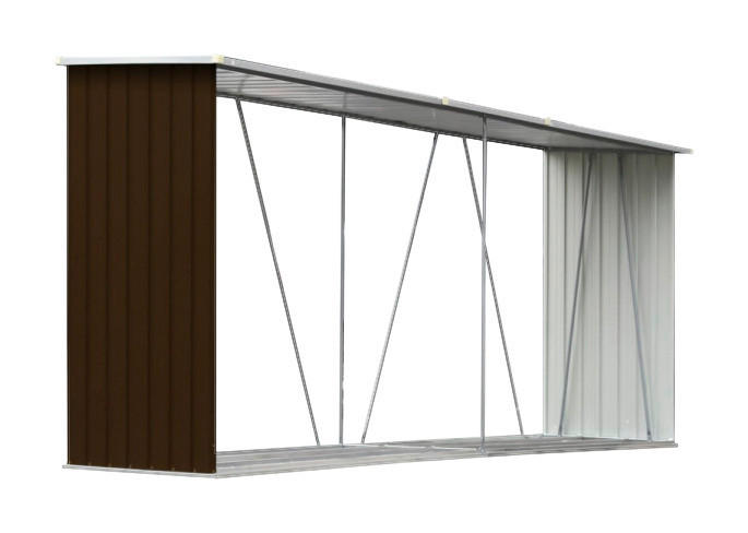 VidaXL Brennholzlager braun B/H: ca. 330x152 cm Brennholzlager - braun (330,00/152,00cm) - VidaXL