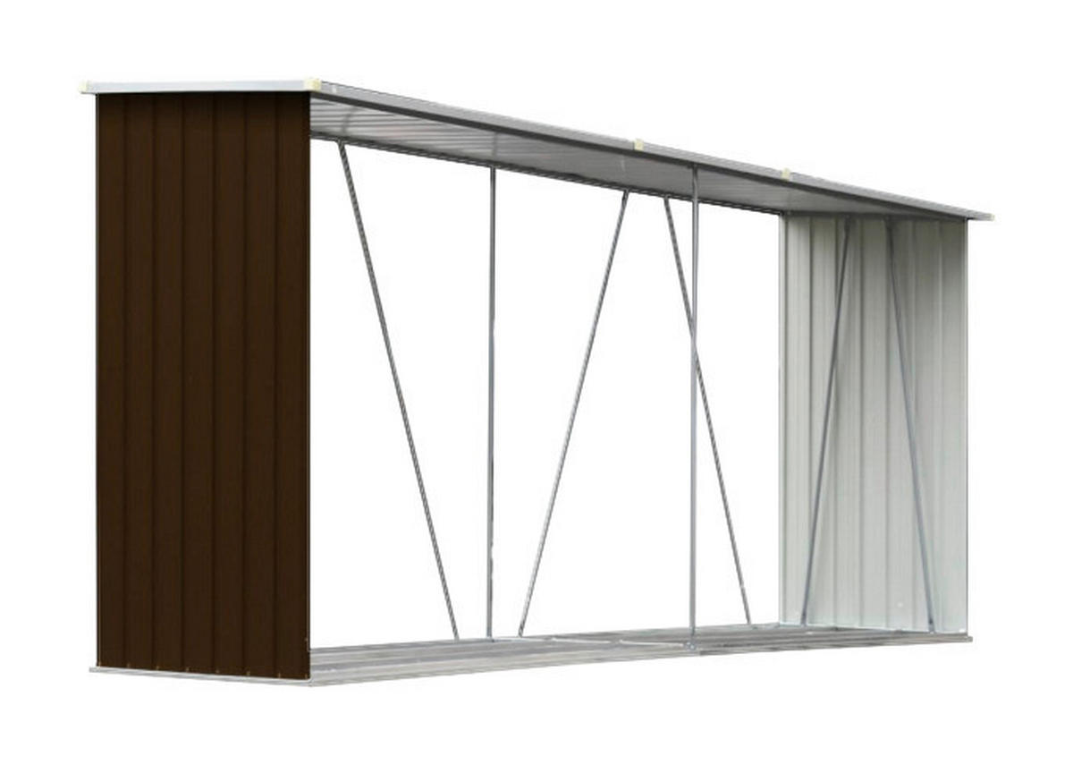 VidaXL Brennholzlager braun B/H: ca. 330x152 cm Brennholzlager - braun (330,00/152,00cm) - VidaXL