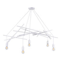 SPOT Light Pendelleuchte SP-9222502 Glenn weiß Metall B/H/L: ca. 60x92x120 cm E27 5 Brennstellen Glenn - weiß (120,00/60,00/92,00cm) - SPOT Light