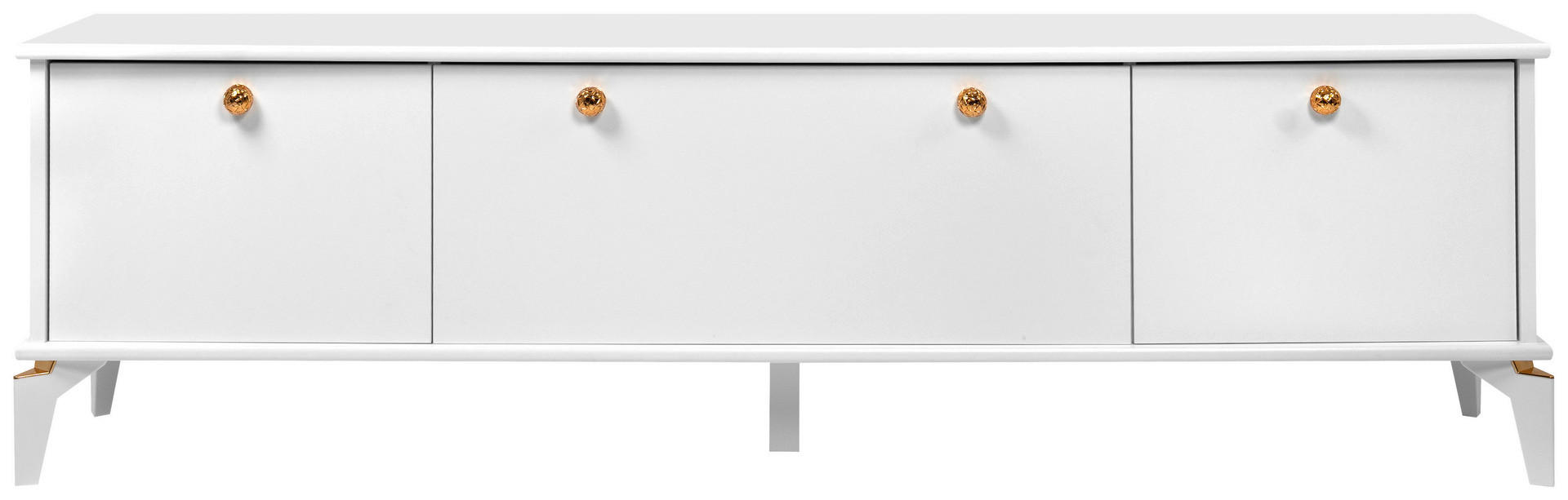 TV-Lowboard Izmir weiß Kupfer B/H/T: ca. 180x52x36 cm Izmir - weiß/Kupfer (180,00/52,00/36,00cm)