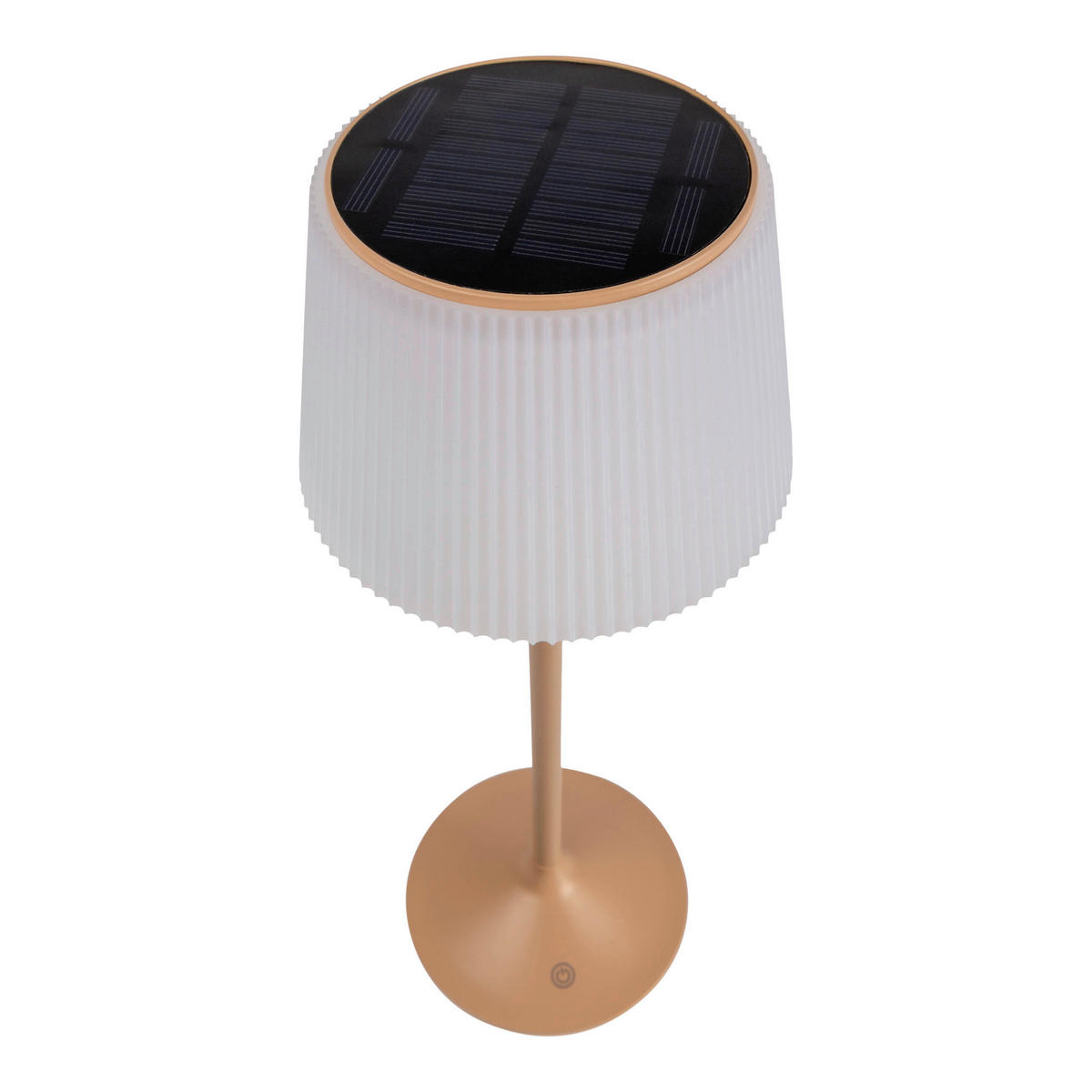 LED-Solar-Tischleuchte beige Kunststoff Metall B/H/T/D: ca. 13x38x13x13 cm EMMI - beige (13,00/38,00/13,00cm) - Näve Leuchten