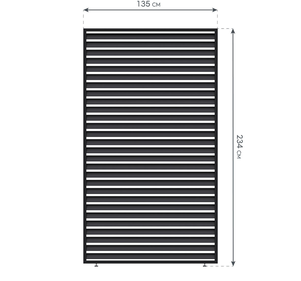 Paragon Outdoor Lamellen-Sichtschutz Grand Tuscan grau Aluminium B/H: ca. 135x234 cm Grand Tuscan - grau (135,00/234,00cm) - Paragon Outdoor