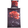 Microfaser Bettwäsche Wendebettwäsche-Microfaser_Rose - rot/schwarz (135,00/200,00cm) - beau rêve