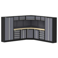 Werkstatteinrichtung Apollo schwarz B/H/L: ca. 628x200x46 cm Apollo - schwarz/anthrazit (46,00/628,00/200,00cm) - Feistos