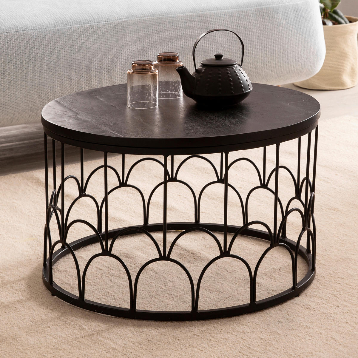Couchtisch  B/H/T: ca. 60x36x60 cm Couchtisch - (60,00/36,00/60,00cm) - Wohnling