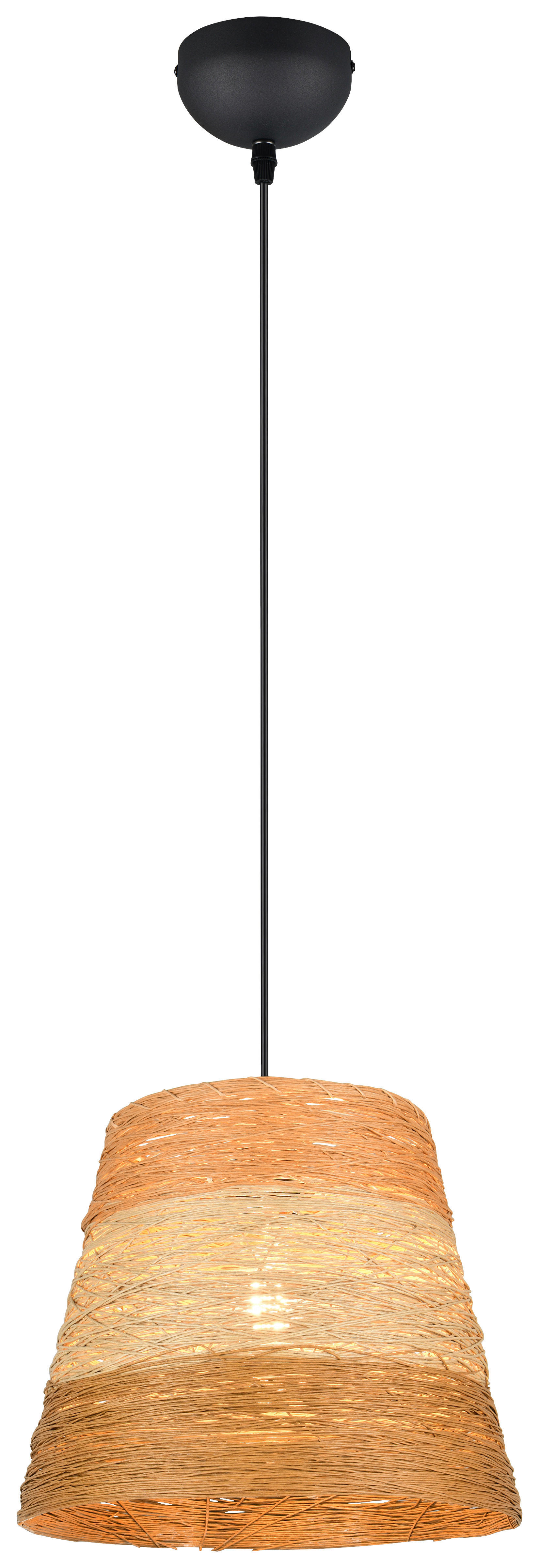 Reality Leuchten Pendelleuchte schwarz H: ca. 150 cm E27 1 Brennstellen Joeline - schwarz (150,00cm) - Reality Leuchten