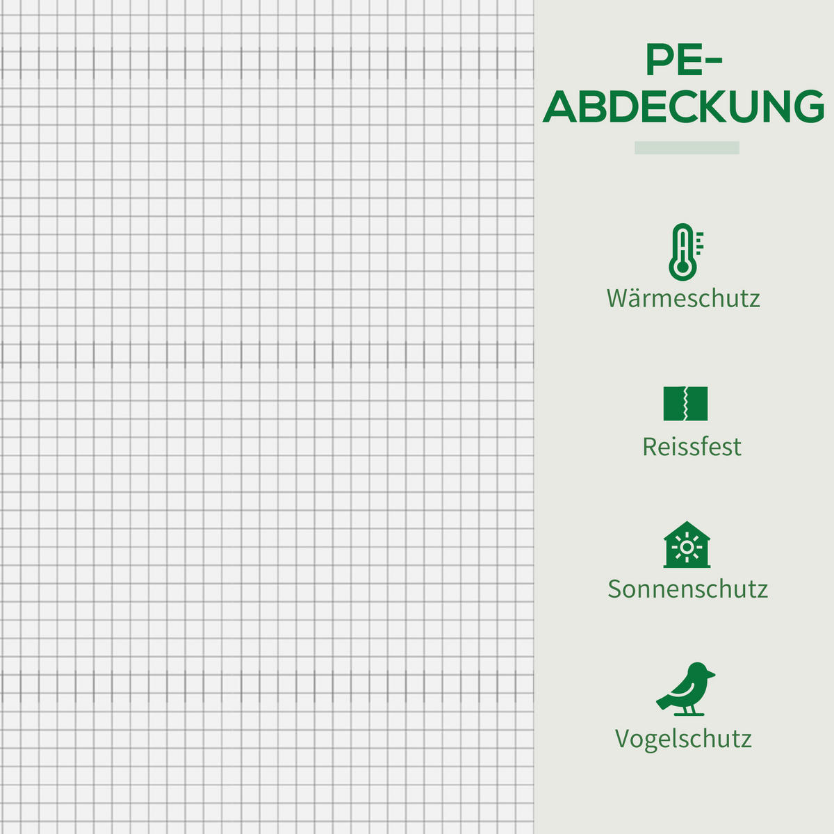 Outsunny Gewächshaus mit Rolltür B/H/L: ca. 76x168x200 cm Gewächshaus_mit_Rolltür - weiß (200,00/76,00/168,00cm) - Outsunny