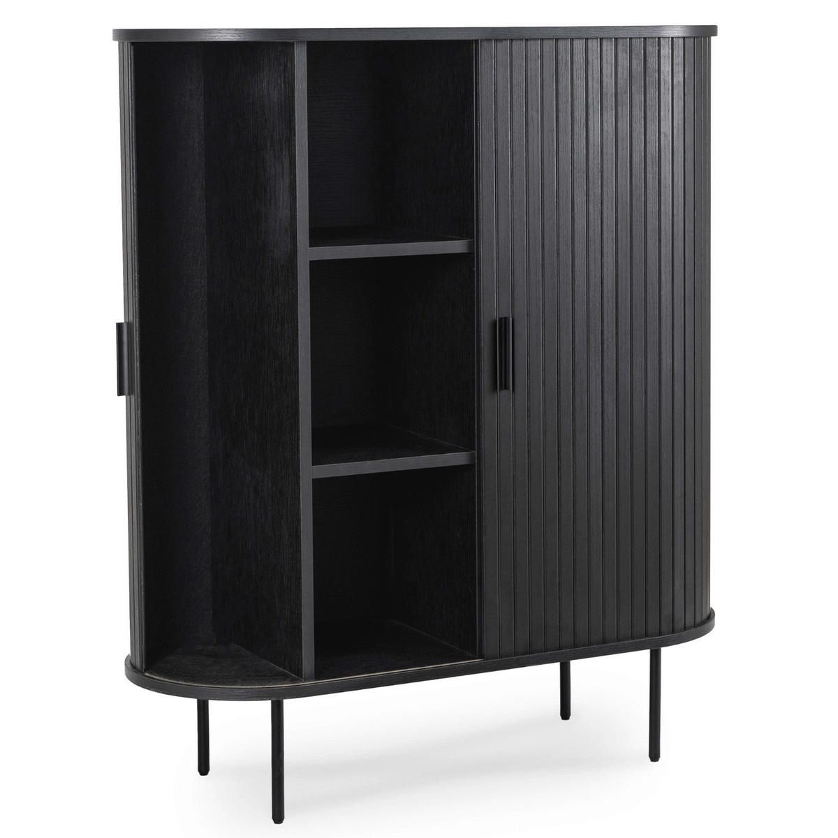 Kommode SELVA schwarz B/H/T: ca. 100x118x40 cm SELVA - schwarz (100,00/118,00/40,00cm) - WIPMEB