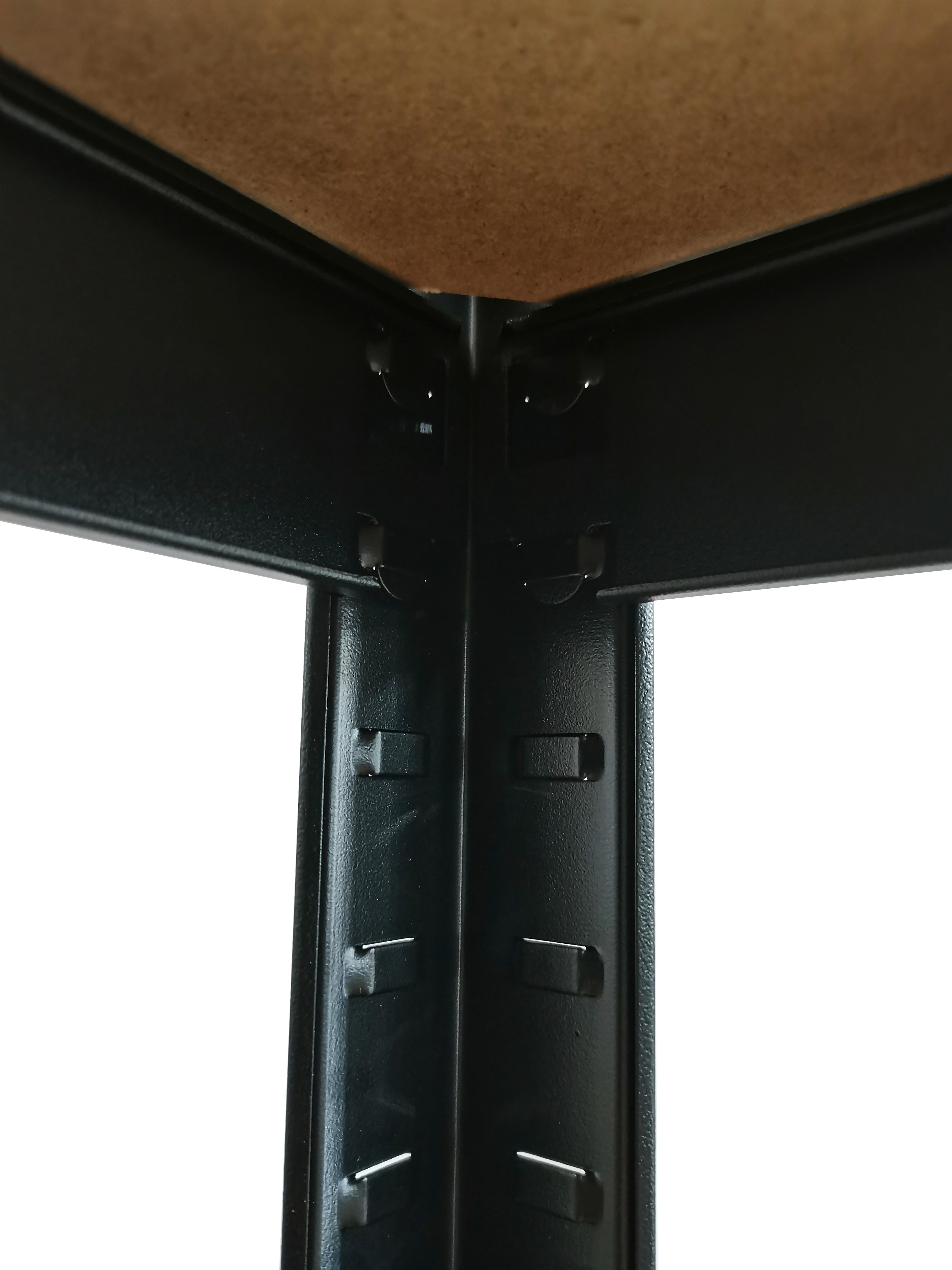 Schwerlaststeckregal schwarz B/H/T: ca. 90x200x60 cm Schwerlaststeckregal 200x90x60cm S - schwarz (90,00/200,00/60,00cm)