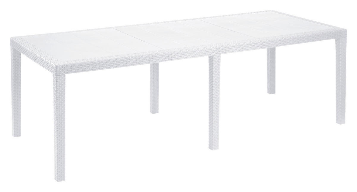 ProGarden Tisch weiß Kunststoff B/H/L: ca. 90x72x220 cm Tisch_Queen - weiß (220,00/90,00/72,00cm) - ProGarden