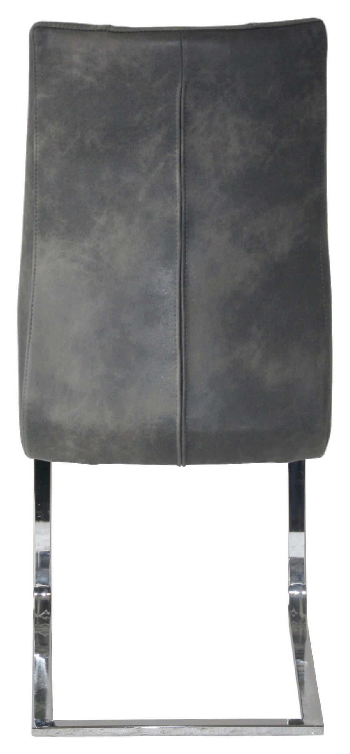 Schwingstuhl MARLEN-XXL  2er-Set anthrazit Vintage Chrom Stoff Metall B/H/T: ca. 72x96x80 cm MARLEN-XXL  2er-Set - Chrom/anthrazit (72,00/96,00/80,00cm) - byLIVING