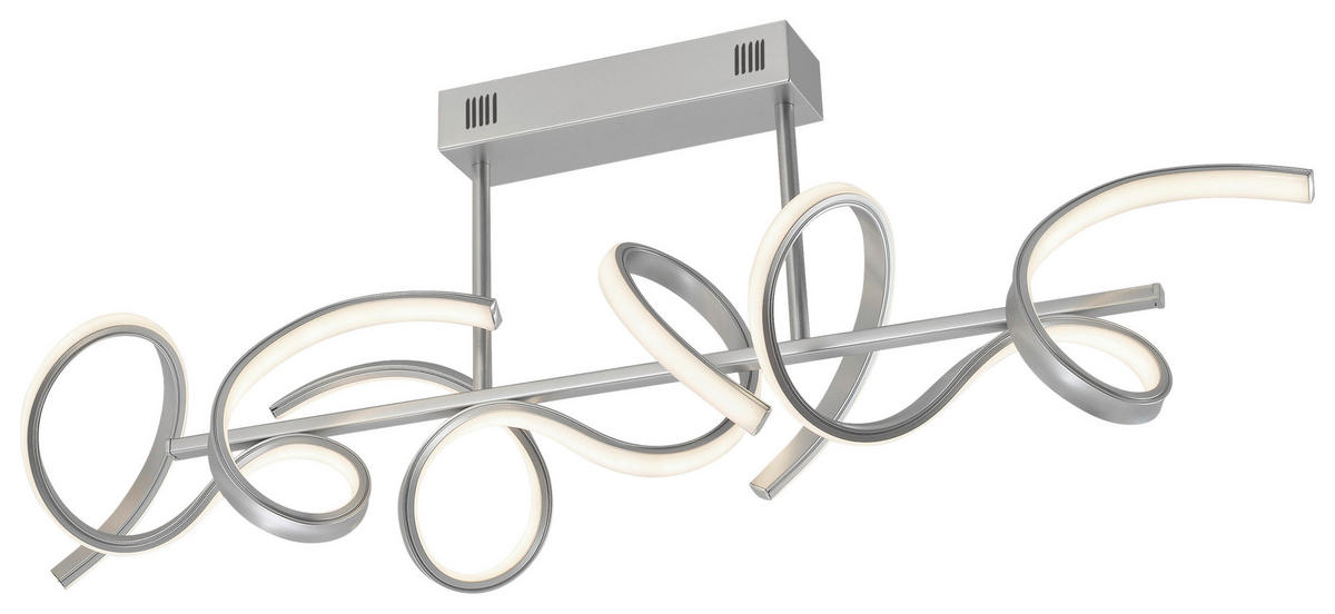 Just Light Deckenleuchte 19032-21 silber Alu B/H/L: ca. 21x30x82 cm LED-Deckenleuchte_Curls - silber (82,00/21,00/30,00cm) - Just Light
