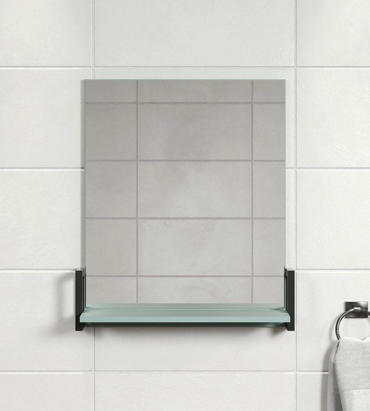 Wandspiegel Matix blau matt B/H/T: ca. 64x74x24 cm Matix - blau (64,00/74,00/24,00cm) - Trendteam
