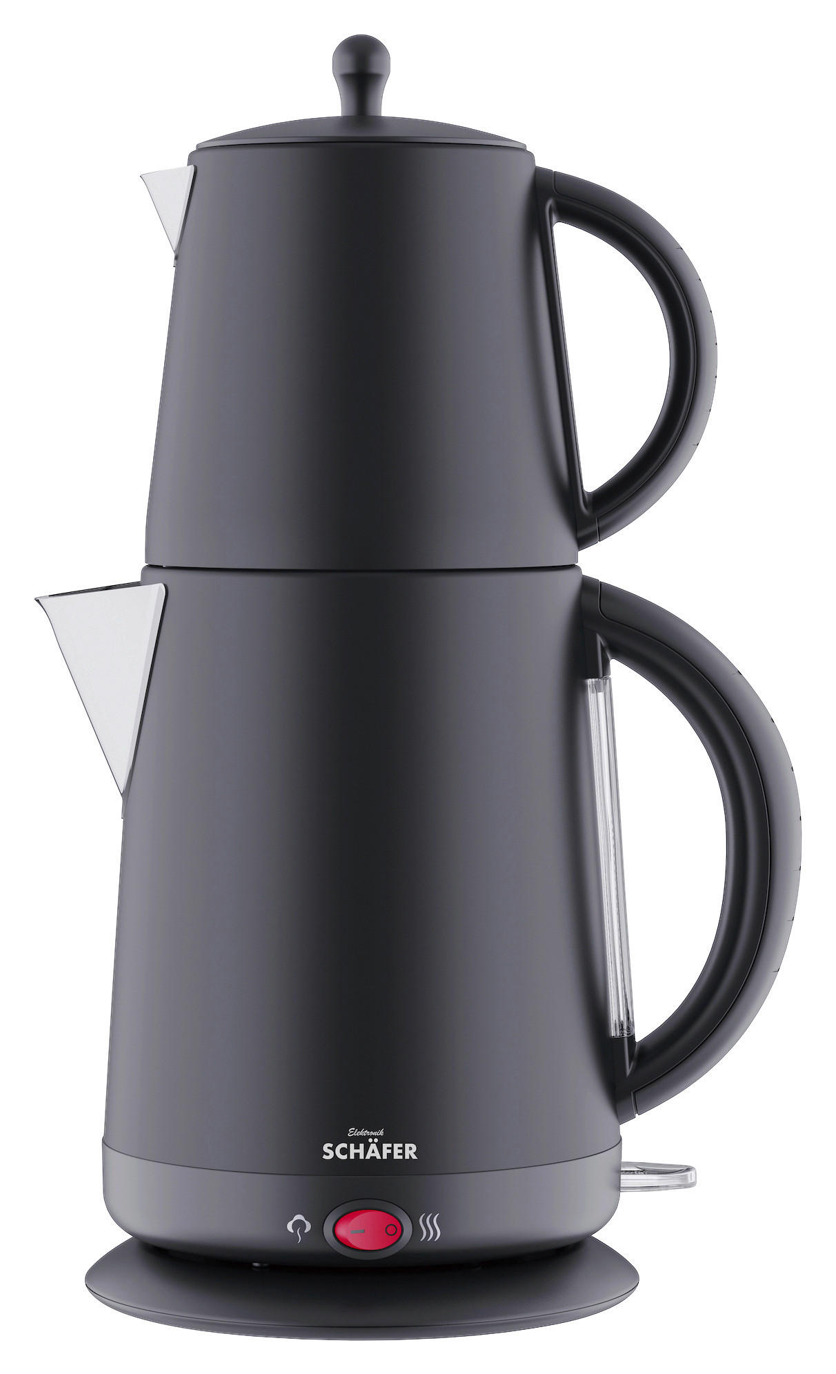 SCHÄFER Teekocher 74238 schwarz Edelstahl B/H/T: ca. 17x38x23 cm ca. 1,7 l 74238 - schwarz (17,00/38,00/23,00cm) - SCHÄFER
