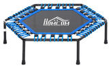 Homcom Fitnees-trampolin Schwarz H/d: Ca. 33x101 Cm Fitness-Trampolin_für_yoga - blau/schwarz (101,00/33,00cm)