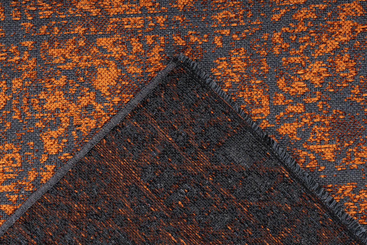 Kayoom Flachflorteppich Kalea 225 orange B/H/L: ca. 80x0,8x150 cm Kalea 225 - orange (150,00/80,00/0,80cm) - Kayoom