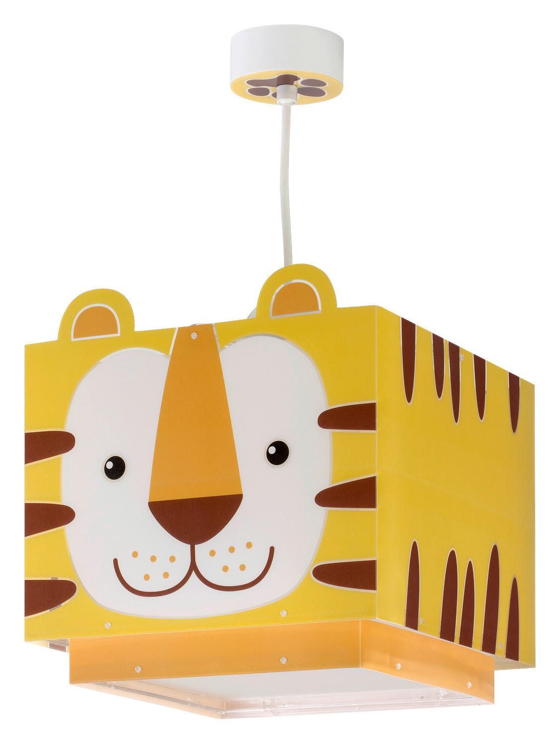 Pendelleuchte Little Tiger 64562 gelb weiß Kunststoff B/H/L: ca. 24x21,5x24 cm E27 1 Brennstellen Pendelleuchte 64562 - weiß/gelb (24,00/24,00/21,50cm)