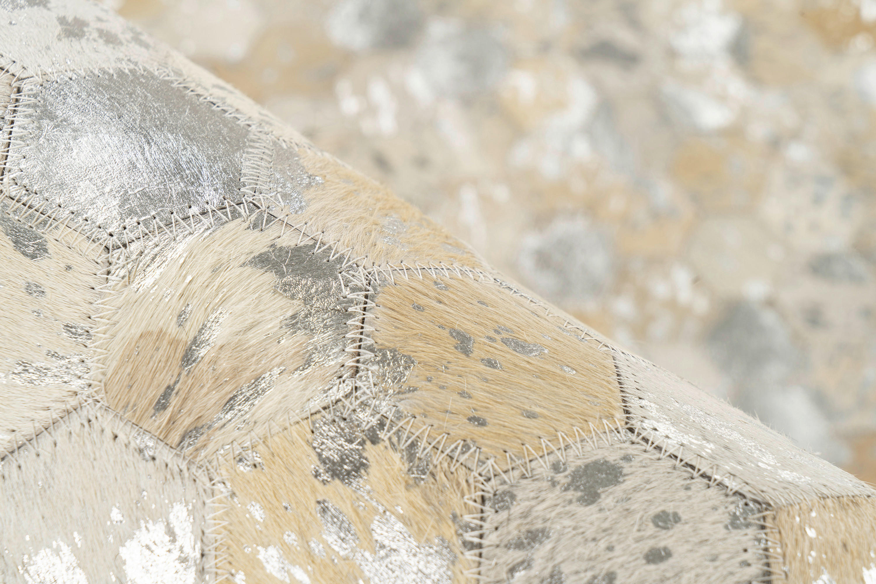 360Living Teppich Ravi silber B/L: ca. 120x170 cm Ravi - silber (120,00/170,00cm) - 360Living