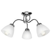 Lamkur Deckenleuchte MIRANDA 43593 Chrom Glas Metall H/L: ca. 31x50 cm E27 3 Brennstellen Miranda - Chrom (50,00cm) - Lamkur