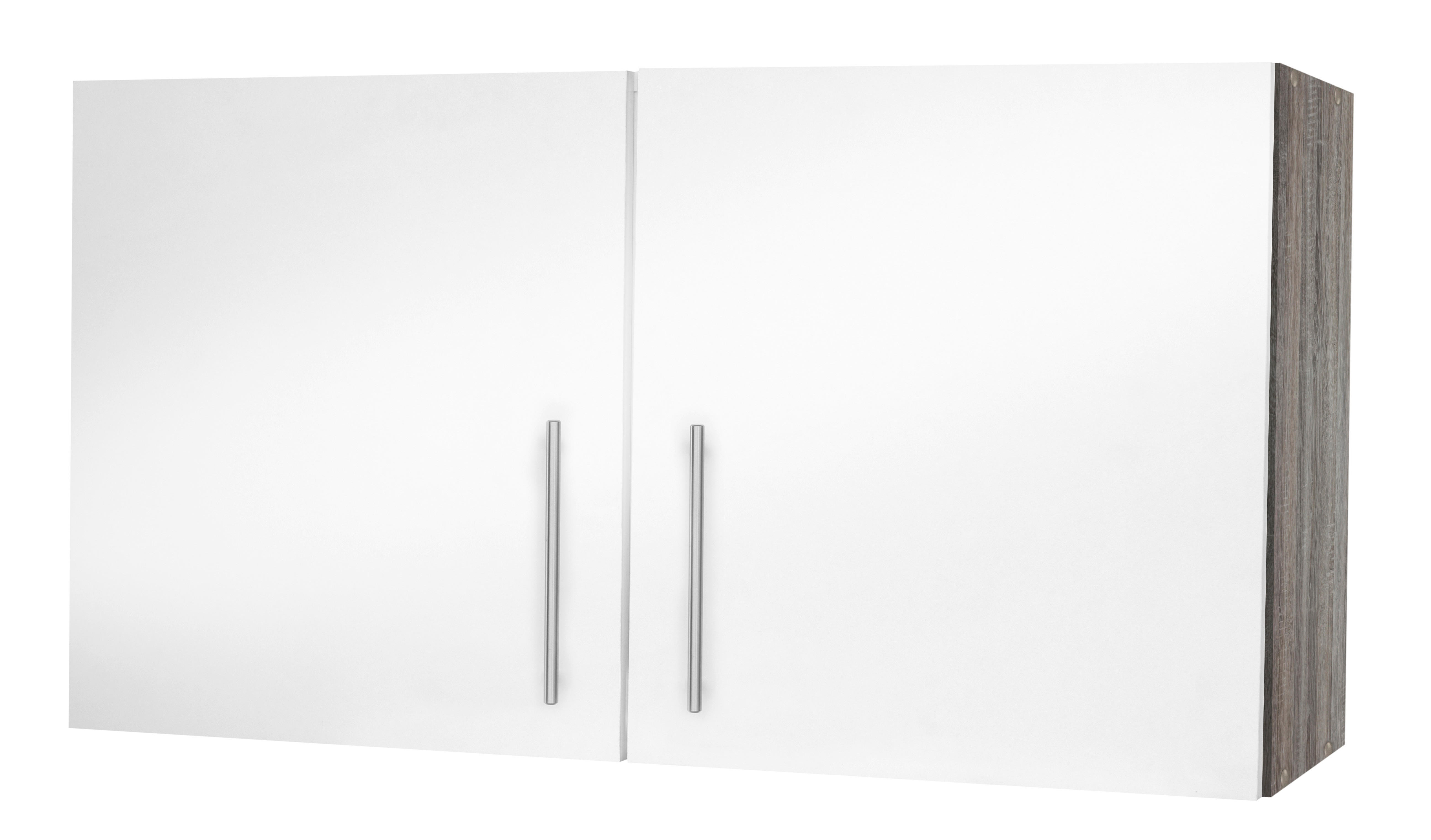 Hängeschrank Judith weiß Hochglanz B/H/T: ca. 100x64x35 cm Judith - weiß/silber (100,00/64,00/35,00cm)