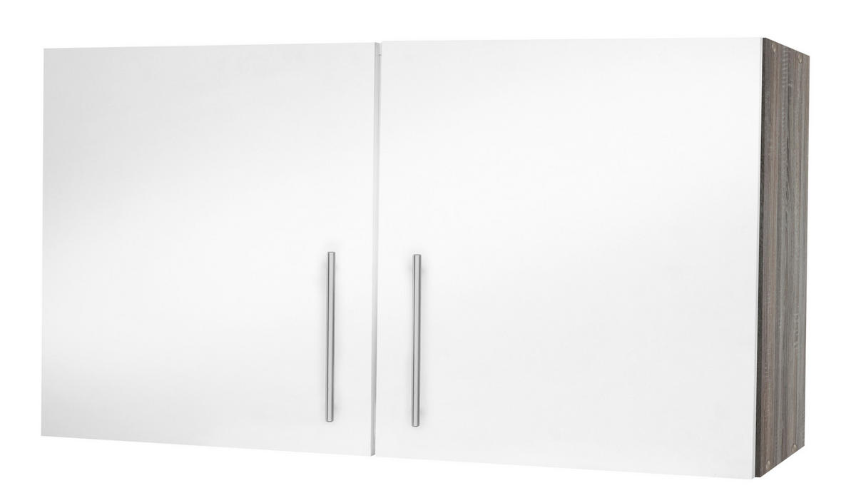 Hängeschrank Judith weiß Hochglanz B/H/T: ca. 100x64x35 cm Judith - weiß/silber (100,00/64,00/35,00cm) - Menke