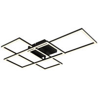 GLOBO Deckenleuchte schwarz Metall Acryl B/H/T: ca. 51x9,5x74 cm 1 Brennstellen 67227-40NBSH - schwarz (51,00/9,50/74,00cm) - GLOBO