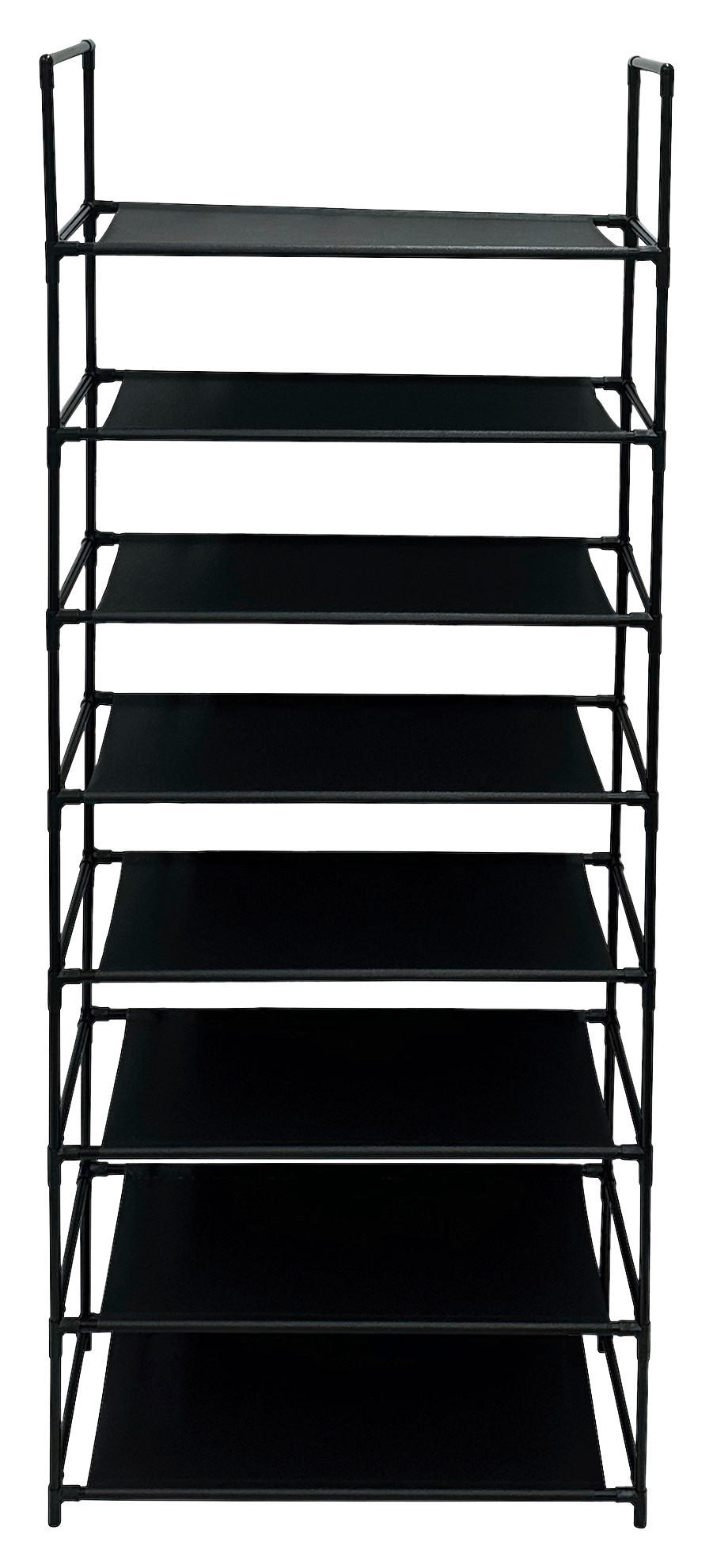Schuhregal schwarz Metall B/H/L: ca. 60x104x28 cm Schuhregal_8lagig - schwarz (28,00/60,00/104,00cm)