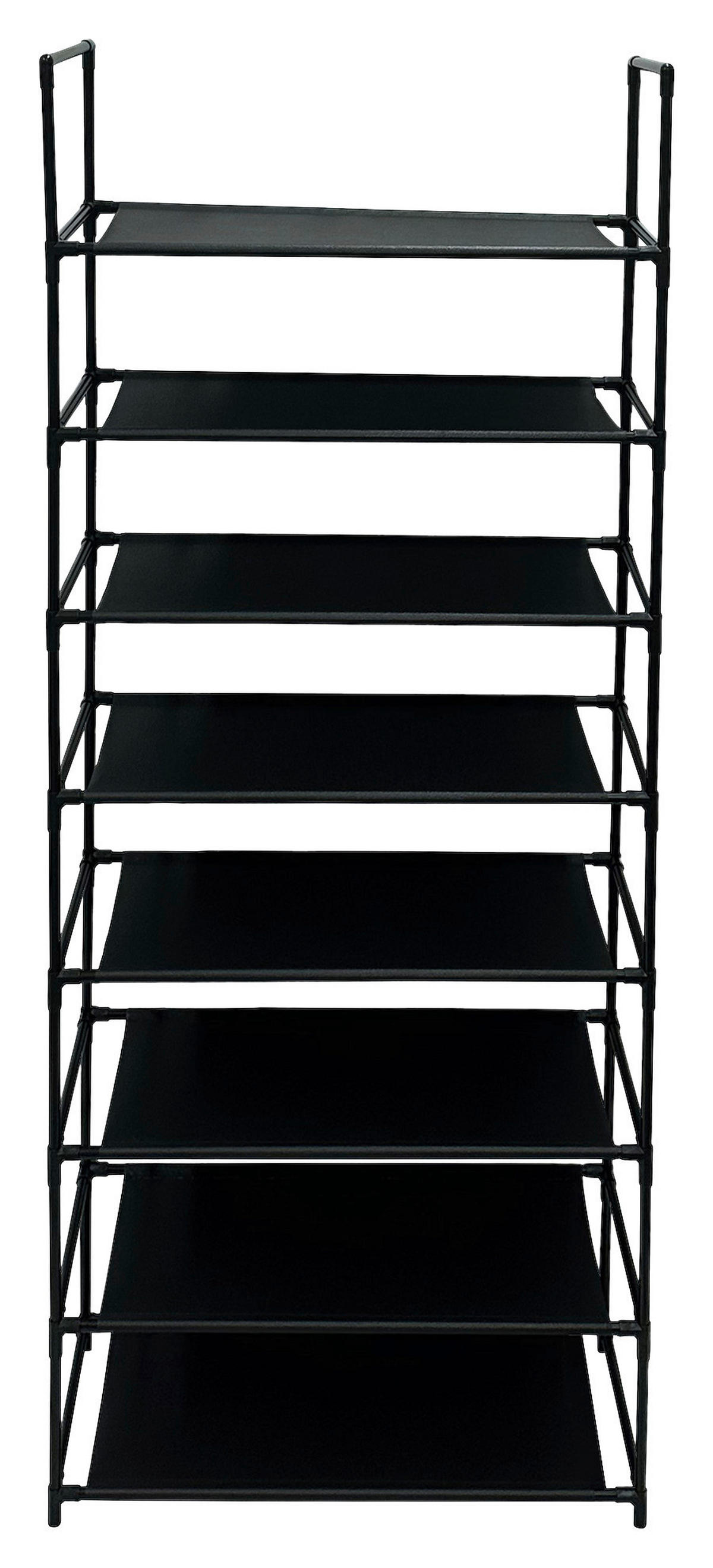 Schuhregal schwarz Metall B/H/L: ca. 60x104x28 cm Schuhregal_8lagig - schwarz (28,00/60,00/104,00cm)