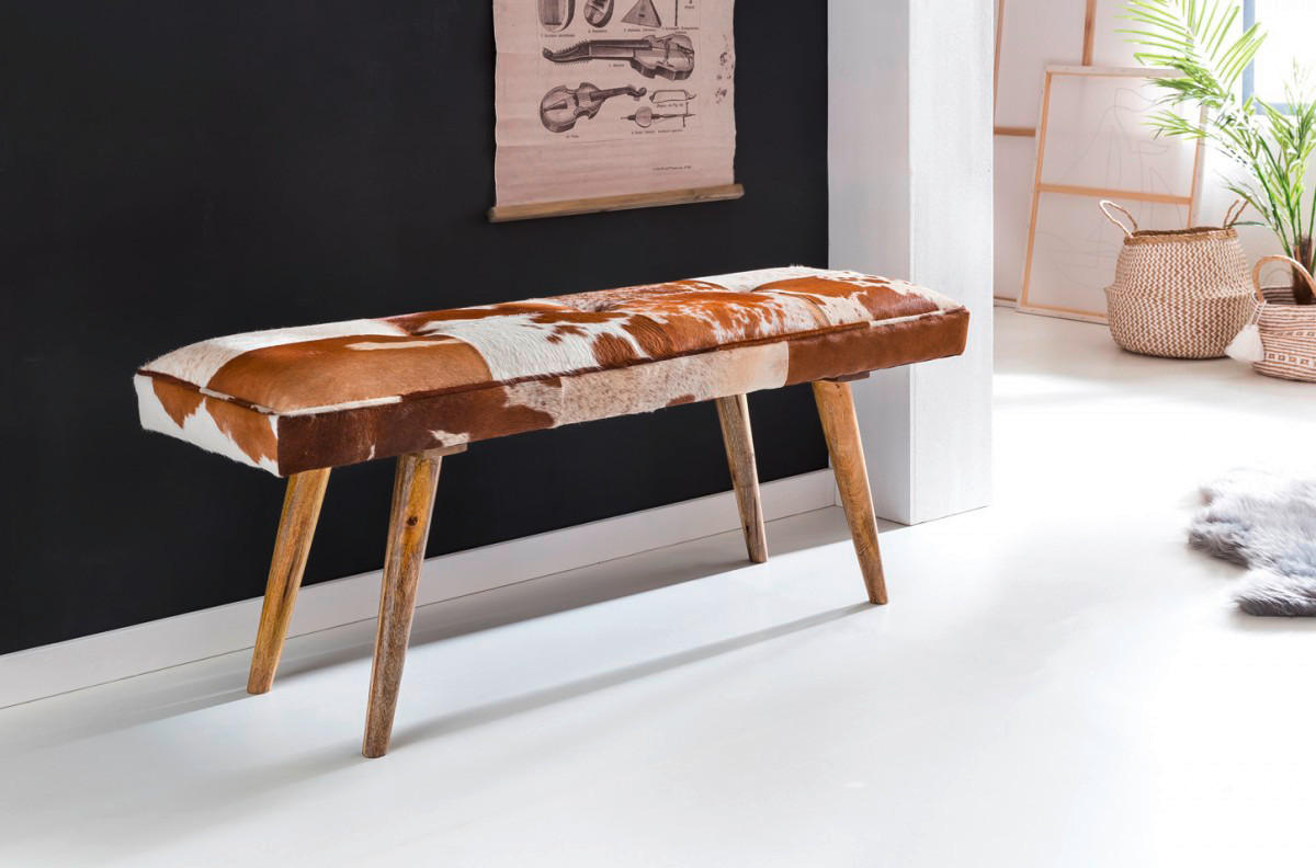 Wohnling Sitzbank natur Echtholz B/H/T: ca. 120x52x40 cm Sitzbank - natur (120,00/52,00/40,00cm) - Wohnling