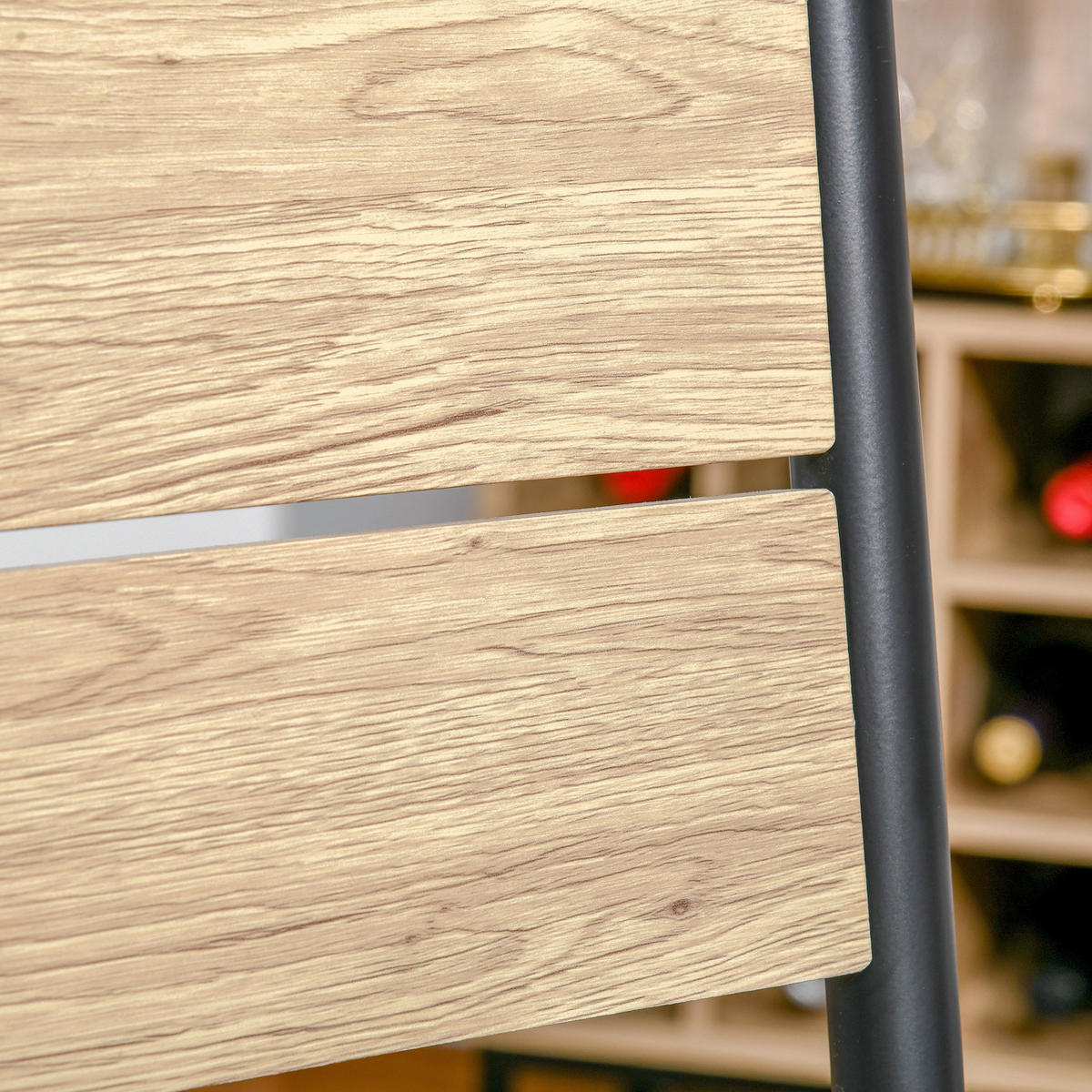 Essgruppe 835-090 natur schwarz B/H/T: ca. 70x76x70 cm 835-090 - natur/schwarz (70,00/76,00/70,00cm) - HOMCOM