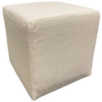 Hocker Tok Lagos weiß schwarz Kunststoff Styropor Schaumstoff Kord B/H/T: ca. 45x42x45 cm Tok Lagos - weiß/schwarz (45,00/42,00/45,00cm)