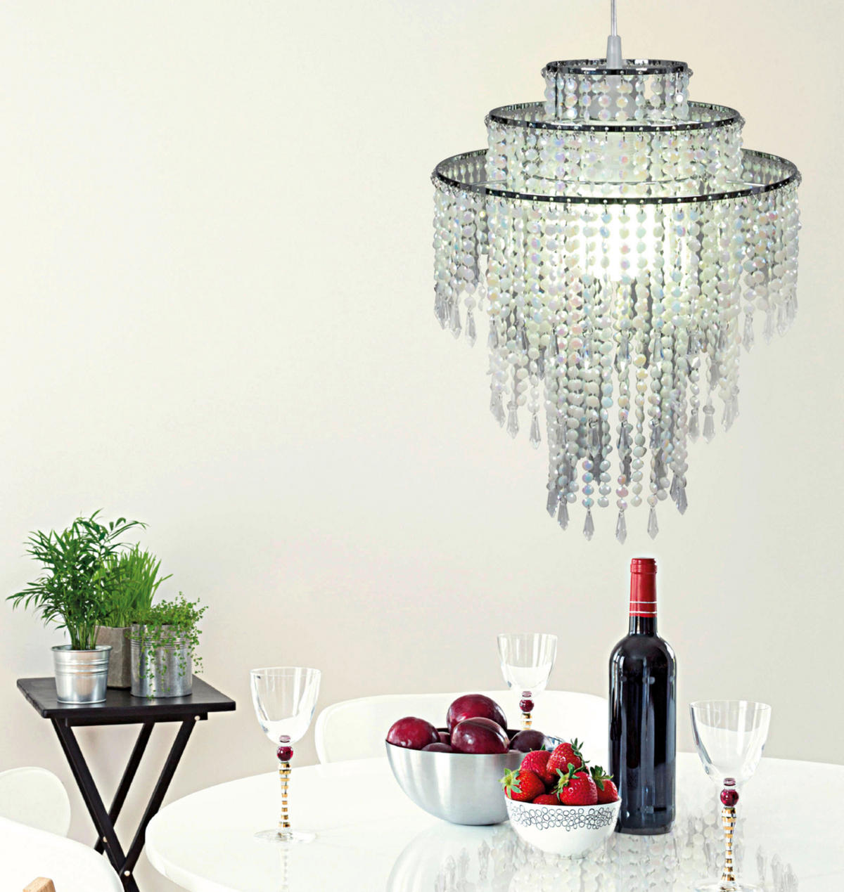 Näve Leuchten Pendelleuchte 7013831 transparent Metall Kunststoff B/H/T: ca. 32x43x32 cm E27 1 Brennstellen Lina - transparent (32,00/43,00/32,00cm) - Näve Leuchten