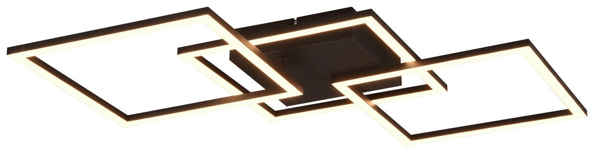 Reality LED-Deckenleuchte R62823135 Trail schwarz Metall B/H/T: ca. 74x7x35 cm 1 Brennstellen Trail - schwarz (74,00/7,00/35,00cm) - Reality