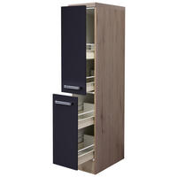 Apothekerschrank Elva anthrazit B/H/T: ca. 30x162x60 cm Elva - Eiche/anthrazit (30,00/162,00/60,00cm) - Flex-Well