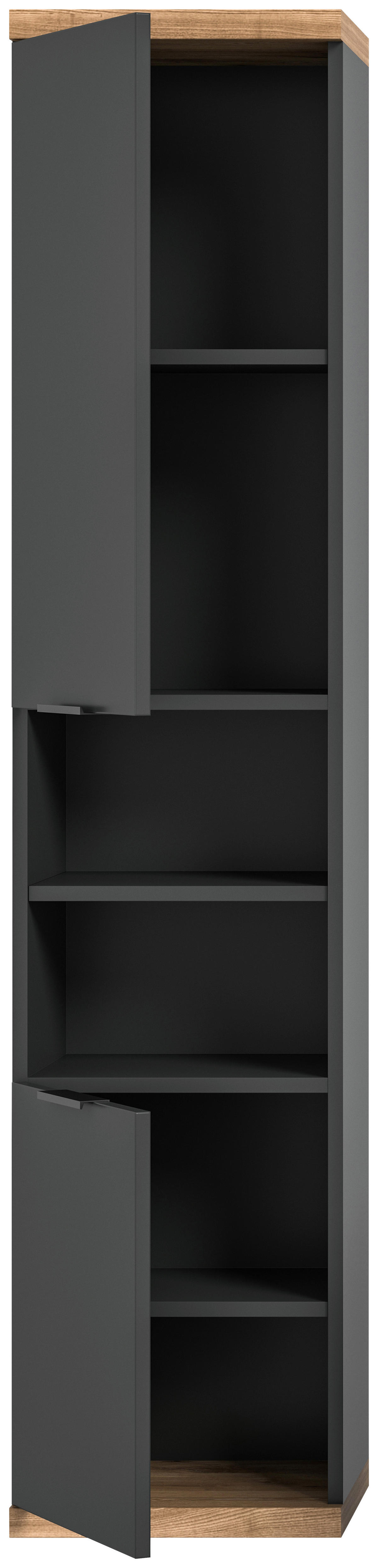 Badhängeschrank Nuaro anthrazit Nox Oak Nachbildung B/H/T: ca. 35x161x31 cm Nuaro - anthrazit (35,00/161,00/31,00cm) - xonox.home