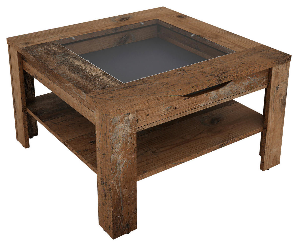 Couchtisch RALPH Eiche Old Wood Nachbildung B/H/T: ca. 67x43x67 cm RALPH - Eiche (67,00/43,00/67,00cm) - byLIVING